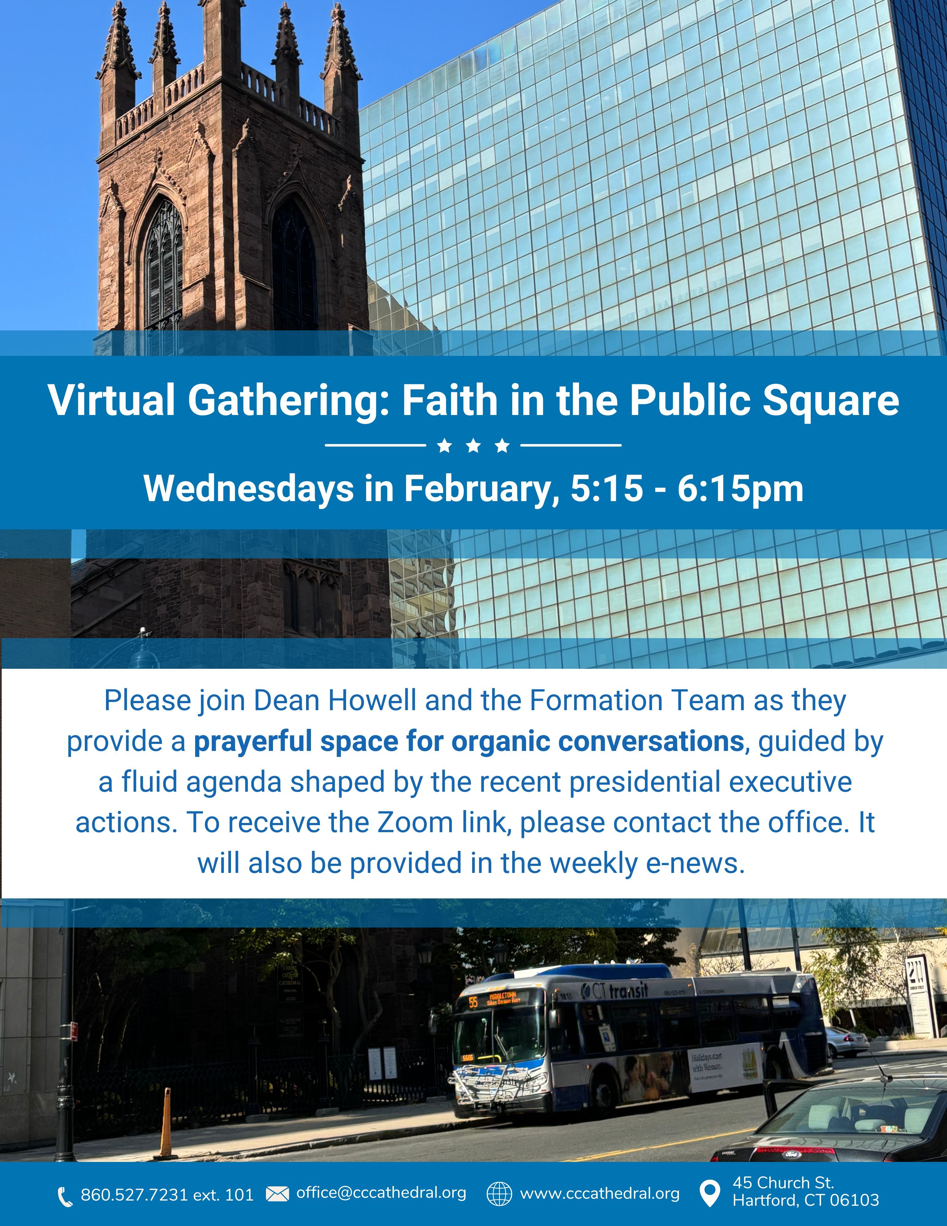 Virtual Gathering:  Faith in the Public Square