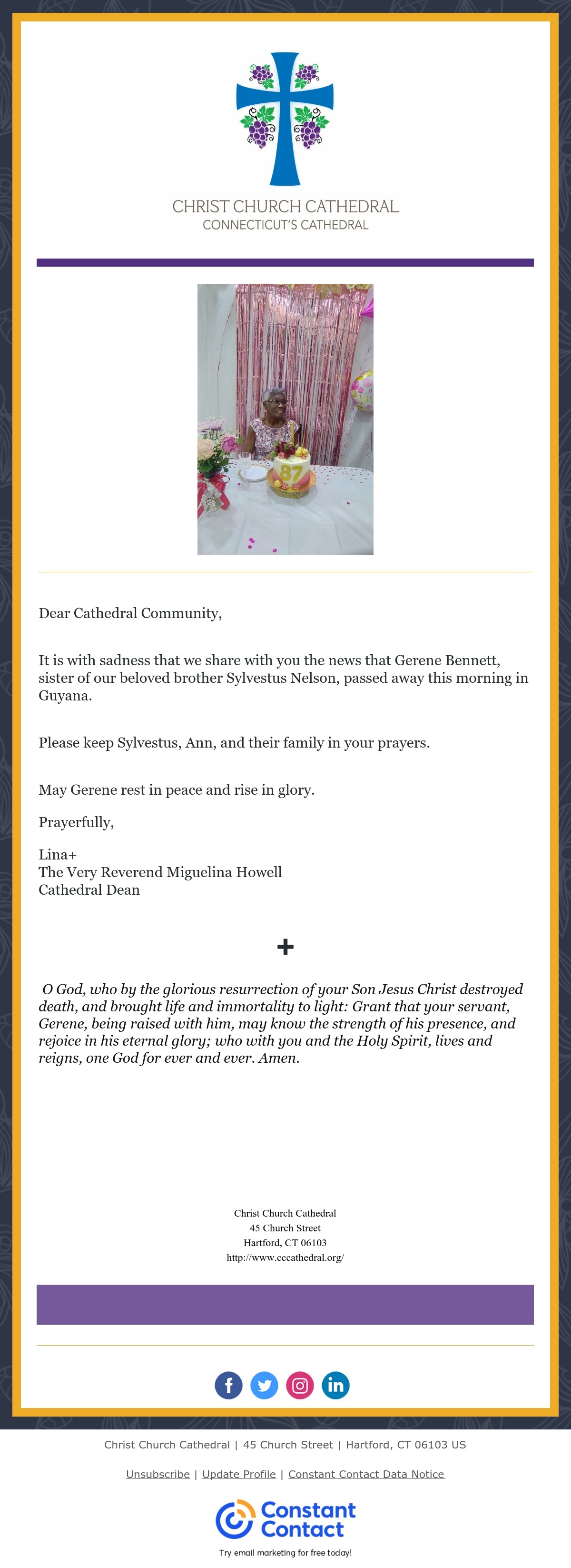 A Message from our Dean Gerene Bennett Corrected