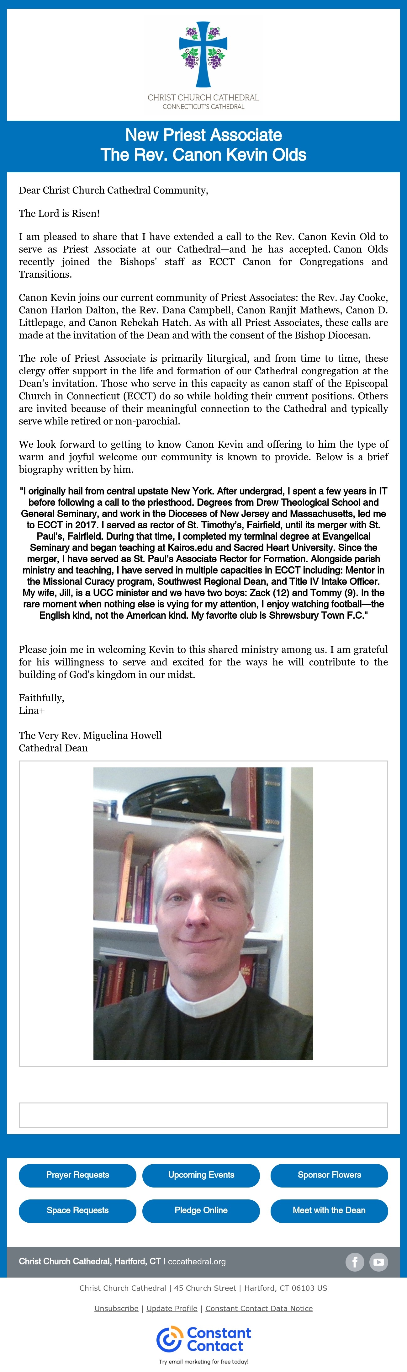 A Message from our Dean New Priest Associate