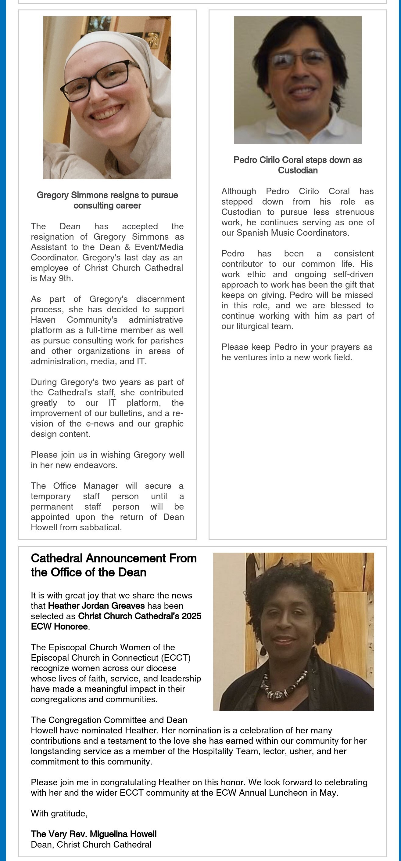 Christ Church Cathedral Special E News May 2025