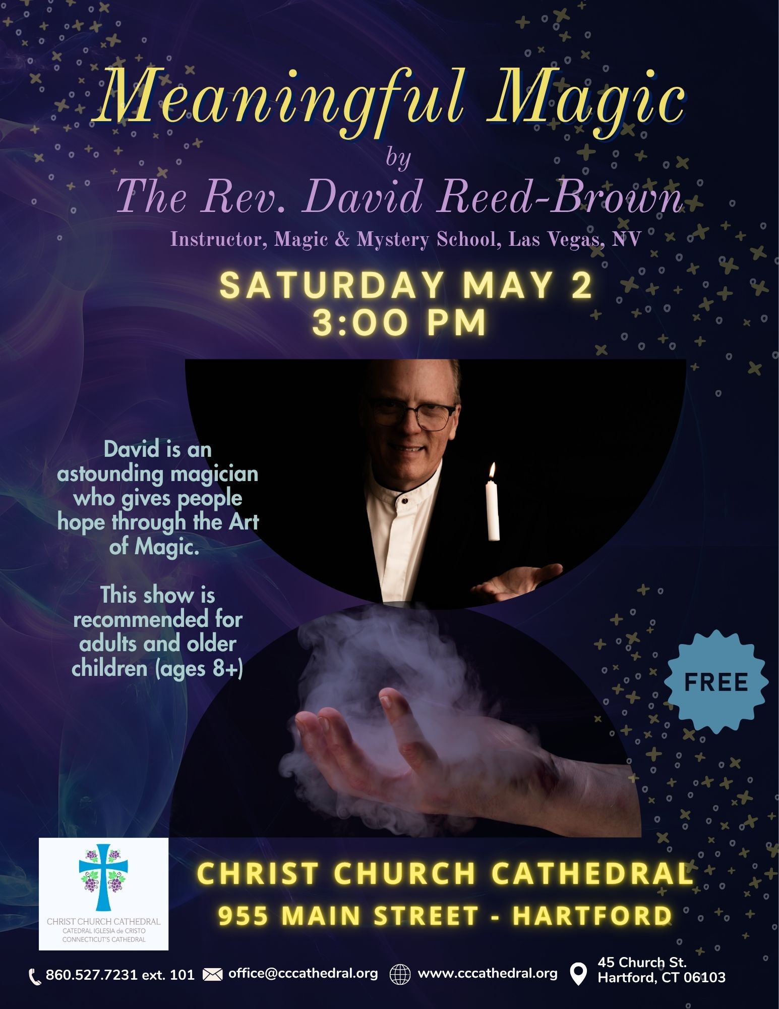 Magician Reed Brown to Perform on May 2 at 3:00pm at the Cathedral